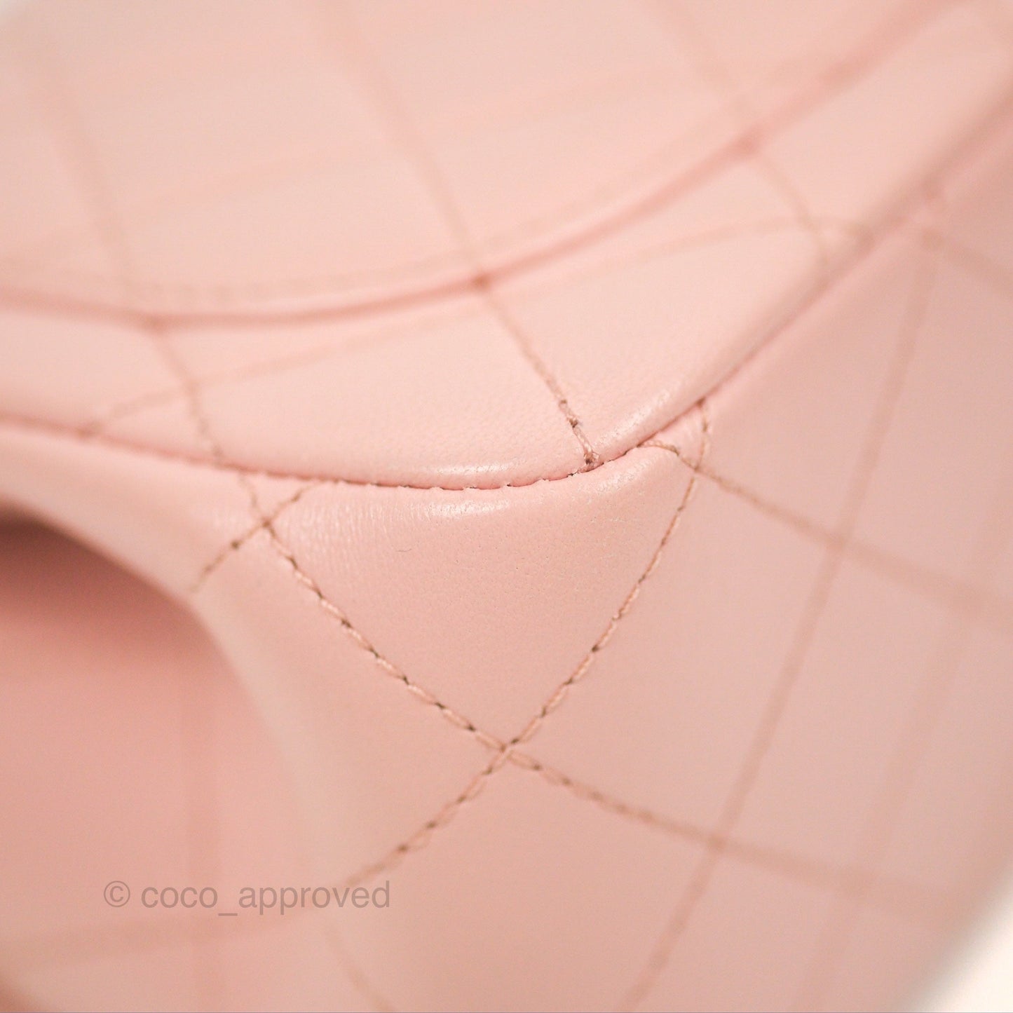 Chanel Quilted Mini Square Flap with Camellia Adjustable Chain Pink Clair Lambskin 23S