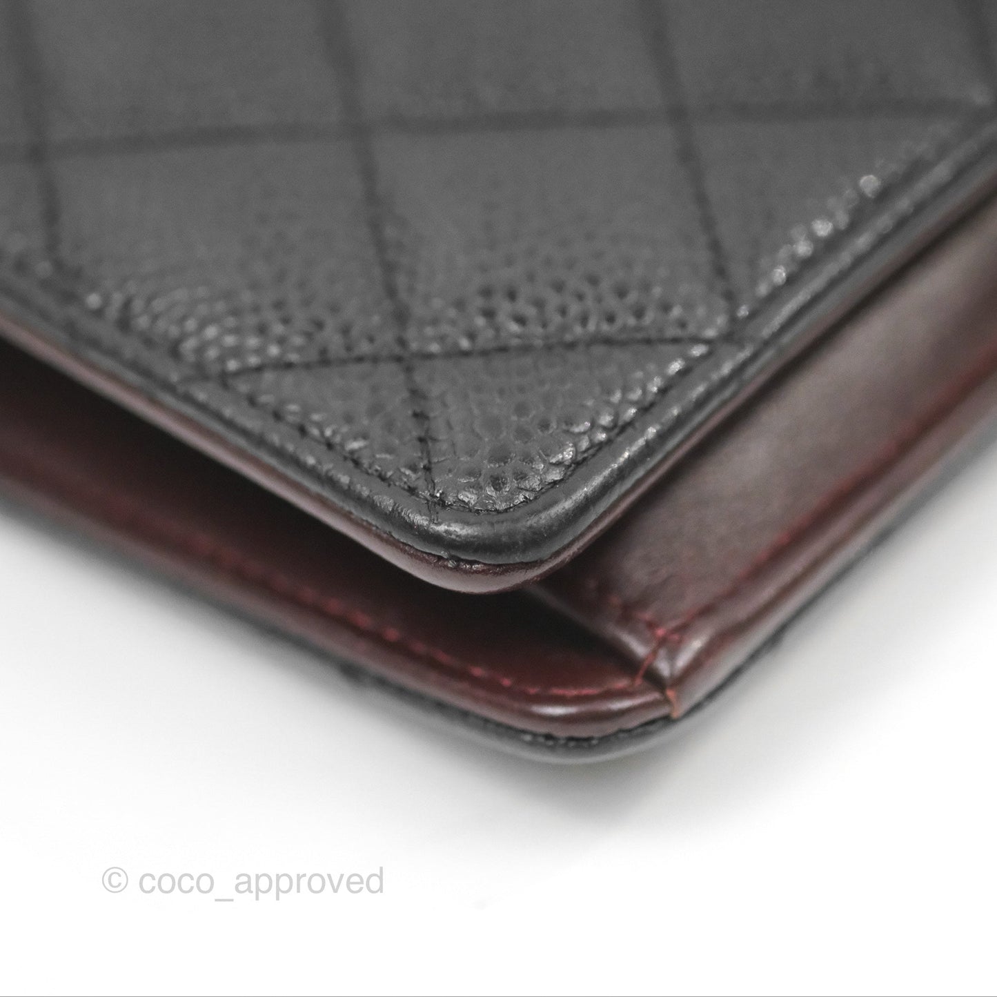 Chanel Classic Quilted Long Wallet Black Caviar Gold Hardware