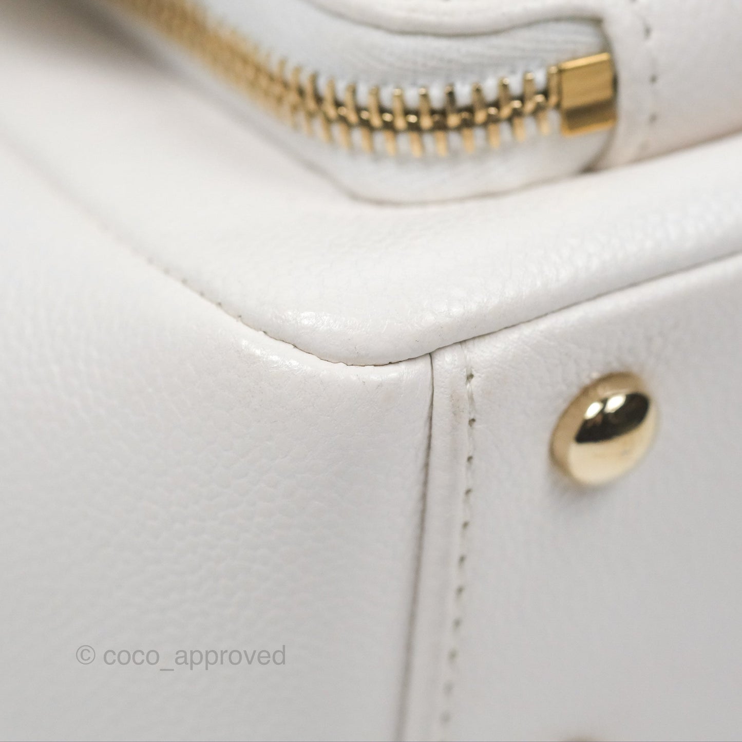 Chanel Quilted Small Business Affinity Flap White Caviar Gold Hardware