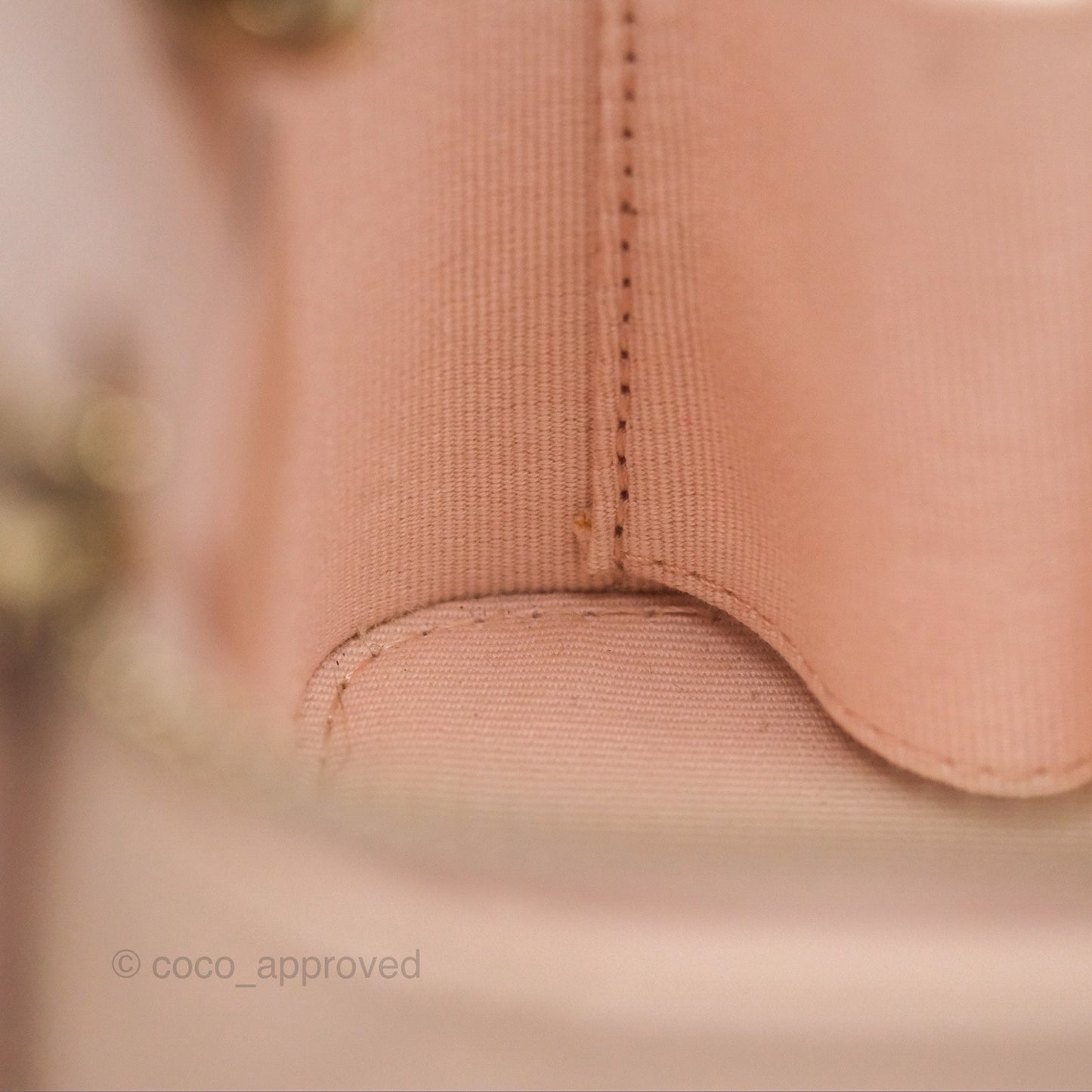 Chanel Mini Vanity With Chain Beige Pink Caviar Gold Hardware