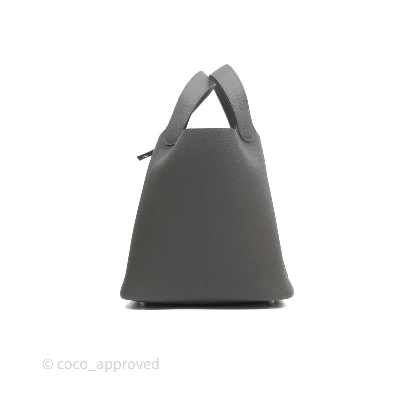 Hermès Picotin 22 Gris Meyer Taurillon Maurice Palladium Hardware
