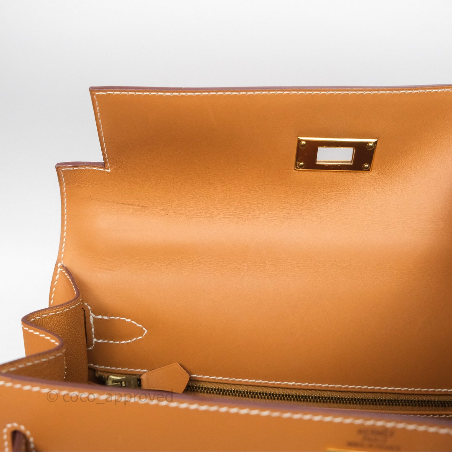 Hermès Kelly II 28 Sellier Gold 37 Chamonix Leather Gold Hardware