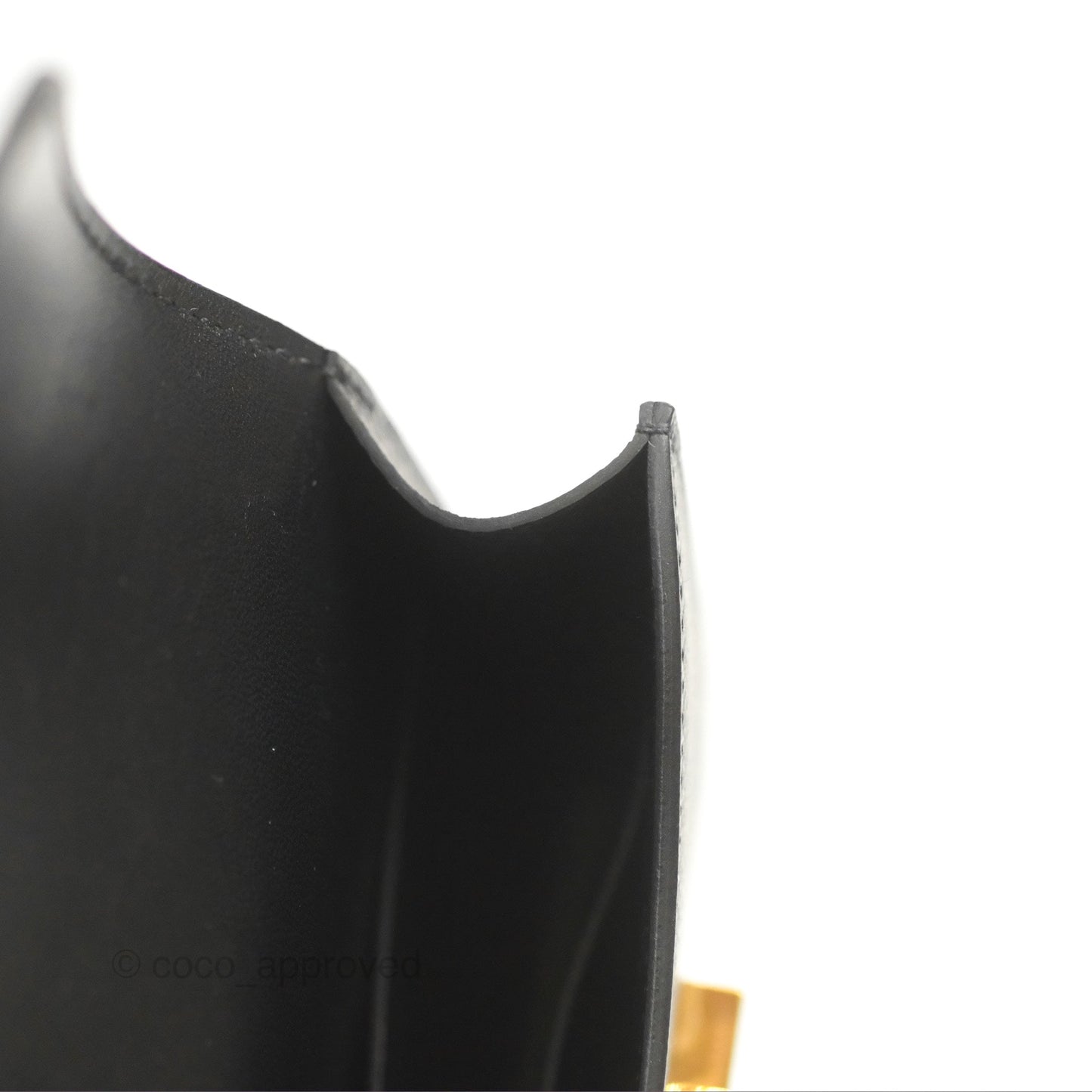 Hermès Constance Slim Wallet Black Epsom Rose Gold Hardware