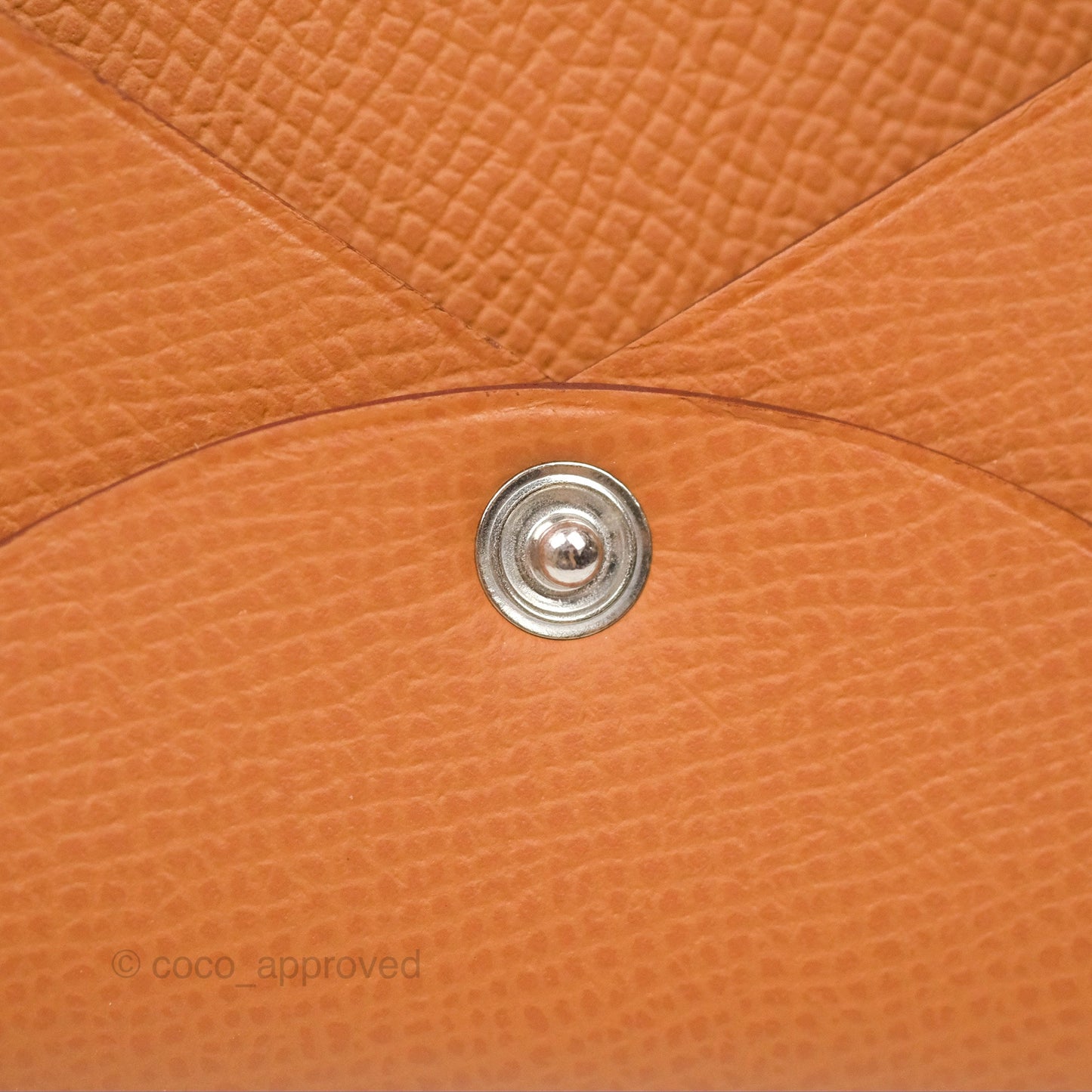 Hermès Calvi Card Holder Gold Epsom