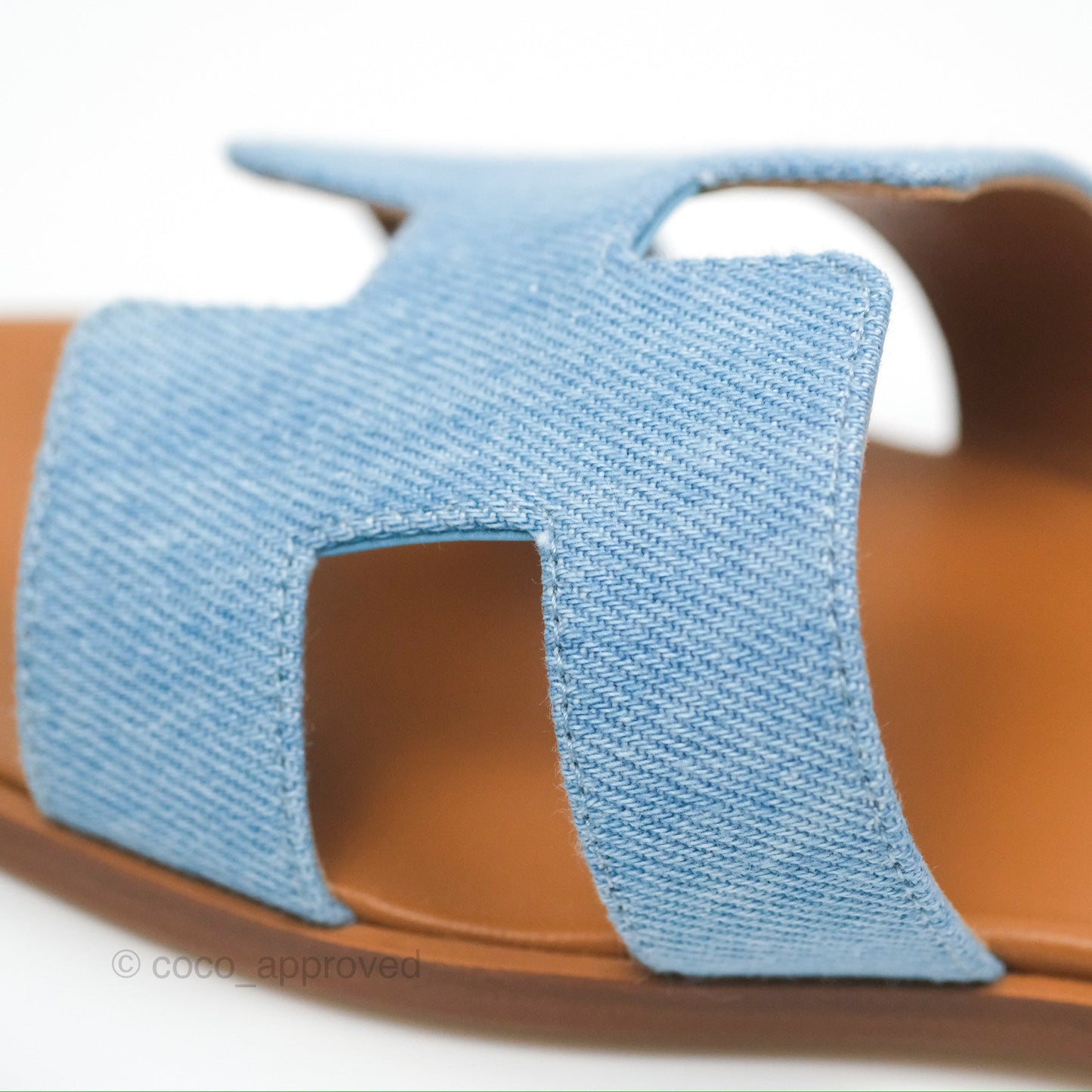 Hermès Oran Sandal Denim Bleu Clair 
