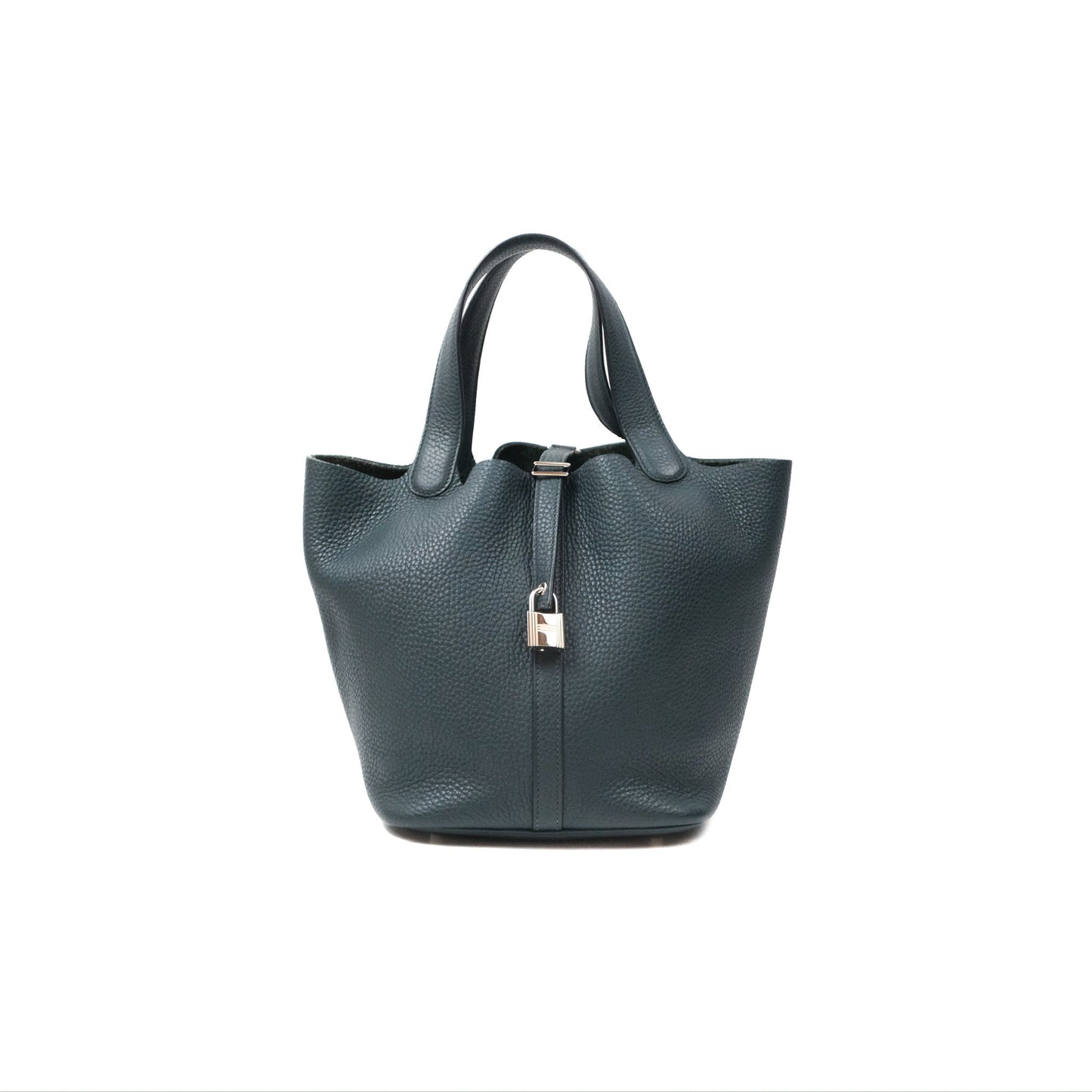 Hermès Picotin Lock 22 Vert Cypress 6O Clemence Palladium Hardware
