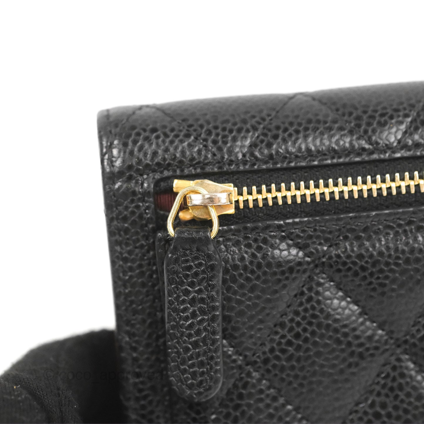 Chanel Classic Short Flap Wallet Black Caviar Gold Hardware