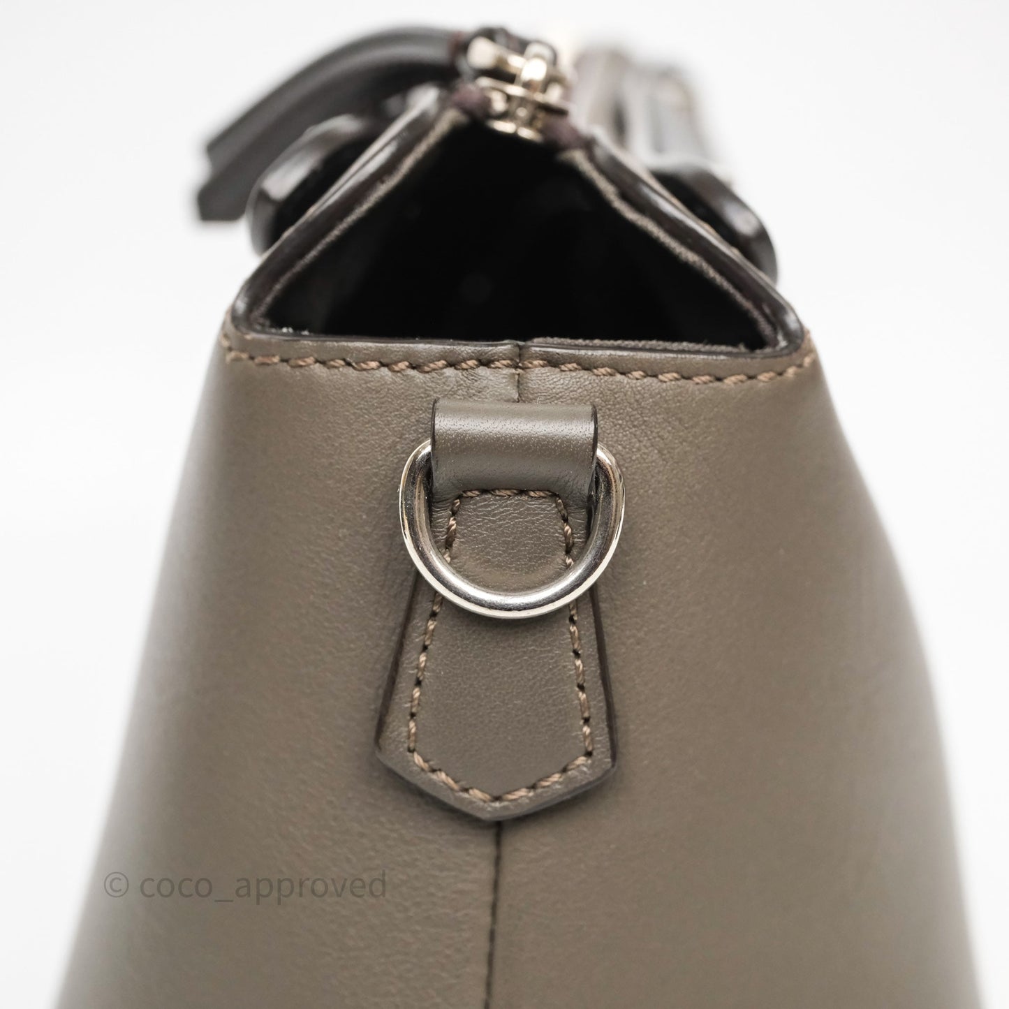 Fendi By The Way Medium Leather Satchel Dark Grey Bag