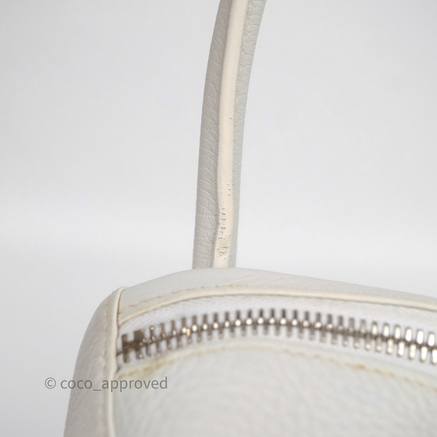 Hermès Lindy 30 White Clemence Palladium Hardware
