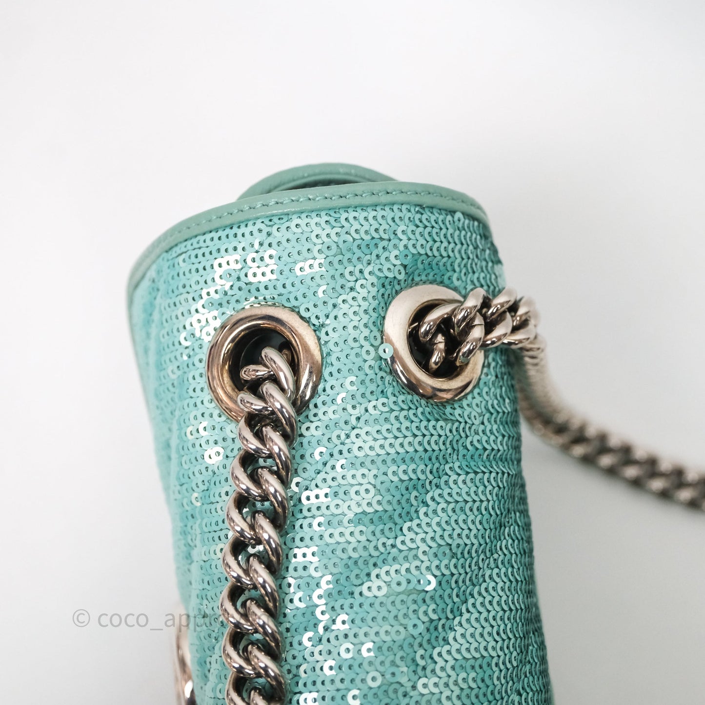 Gucci Mini Marmont Small Sequin Silver Hardware