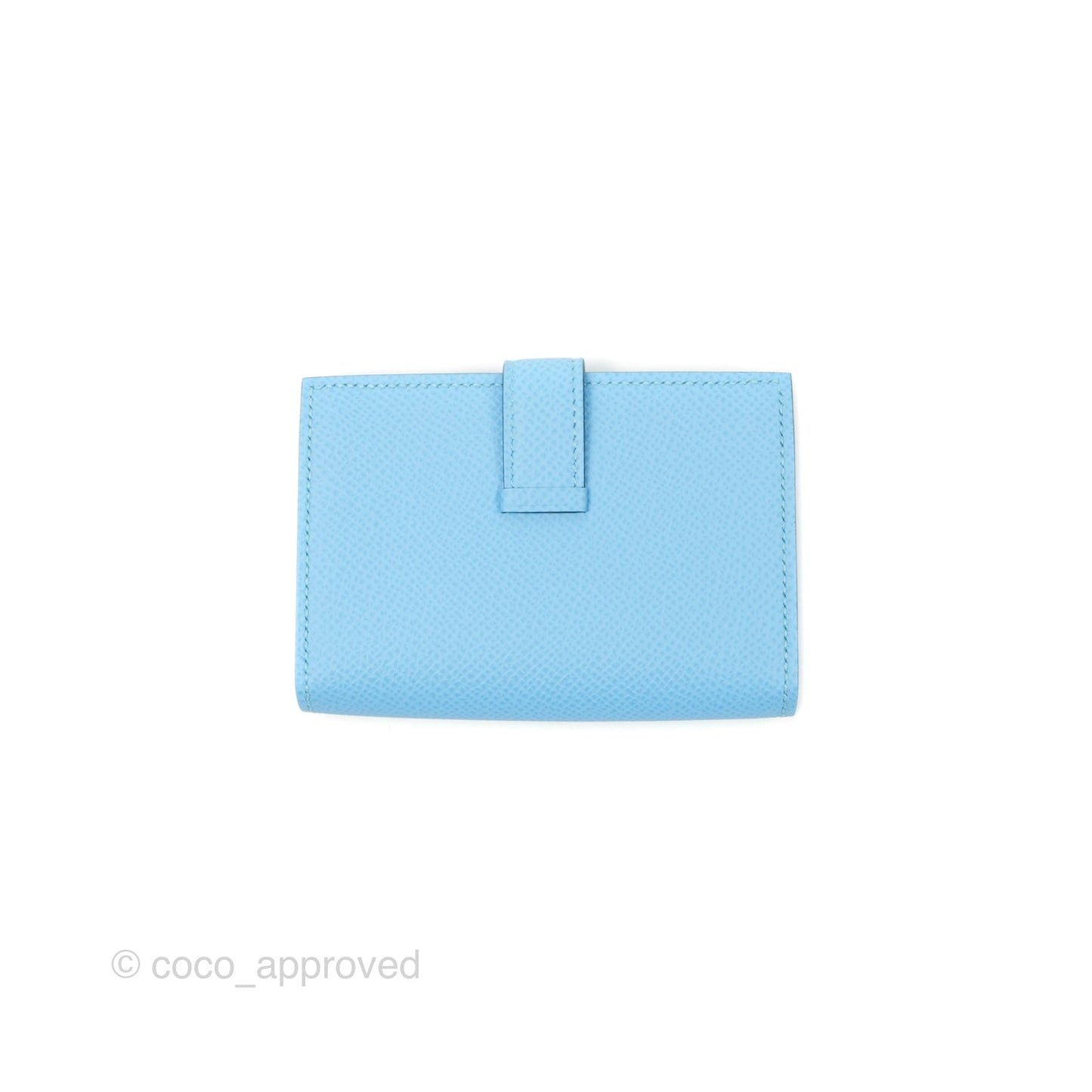 Hermes Bearn Mini Wallet Epsom Bleu Du Nord Palladium Hardware
