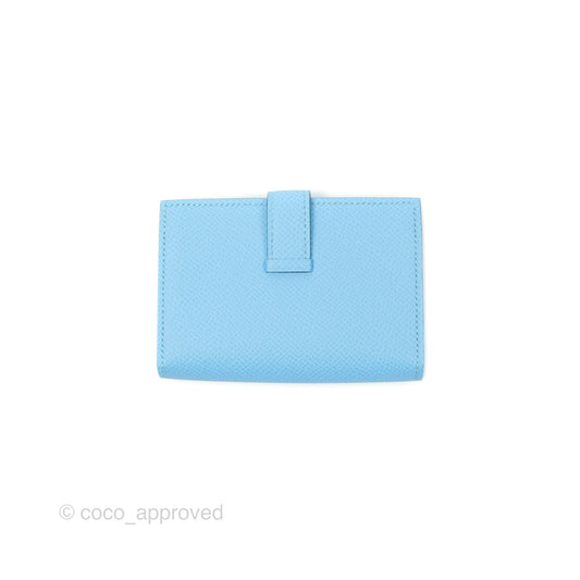 Hermes Bearn Mini Wallet Epsom Bleu Du Nord Palladium Hardware