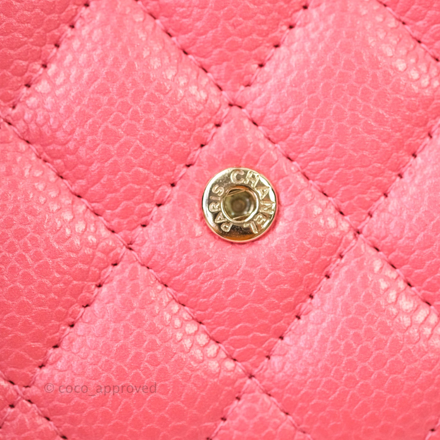 Chanel Classic Flap Wallet Pink Caviar Gold Hardware⁣ 18S