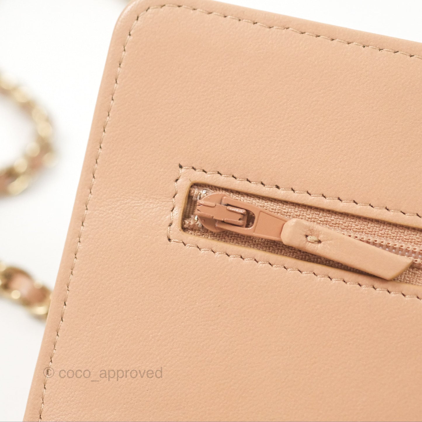 Chanel Trendy CC WOC Quilted Beige Lambskin Gold Hardware