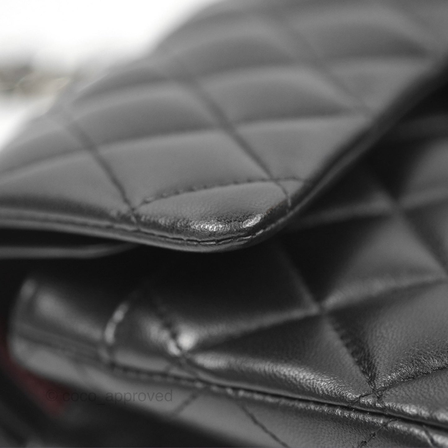 Chanel Small Classic Quilted Flap Black Lambskin Silver Hardware