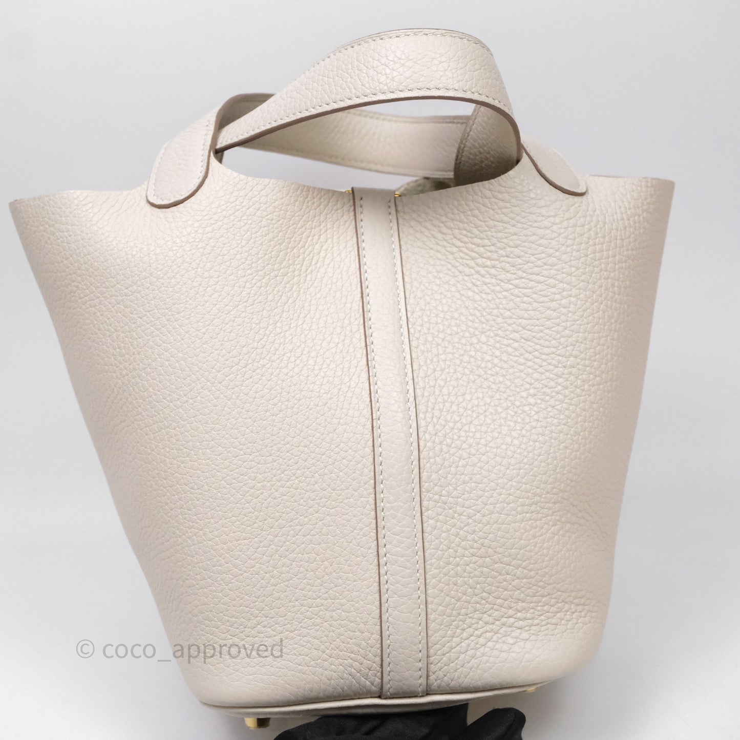 Hermès Picotin 18 Beton 8L Clemence Gold Hardware