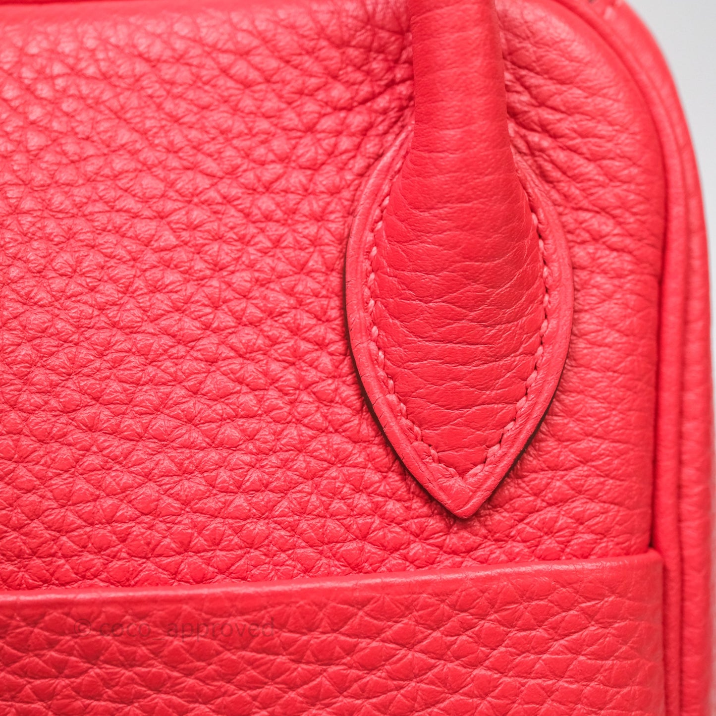 Hermes Lindy 26 Clemence Rouge Palladium Hardware