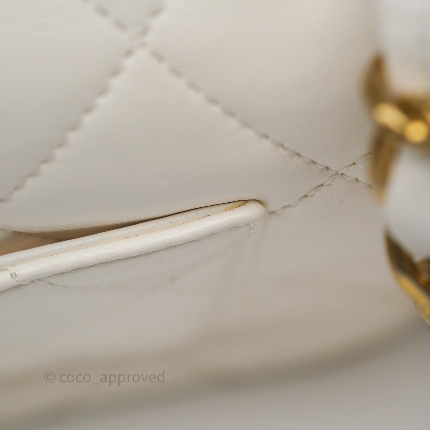 Chanel Small Fancy Jewel Flap White Shiny Lambskin Aged Gold Hardware 23S
