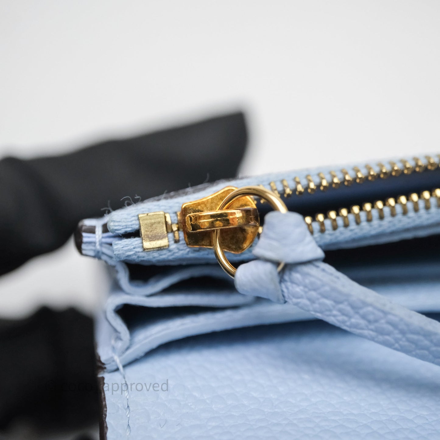 Louis Vuitton Rosali Coin Purse Empreinte Bleu Nuage Gold Hardware