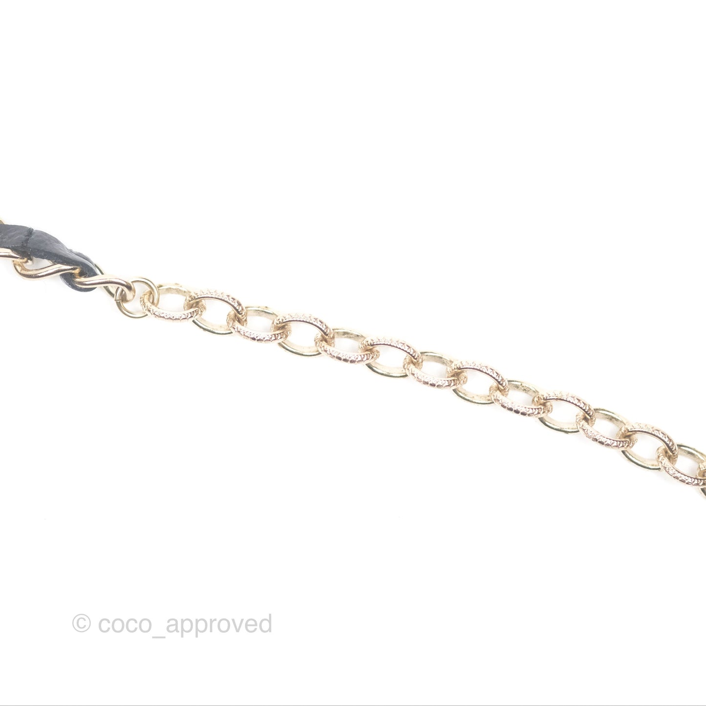 Chanel Crystal CC Resin Necklace Choker Lambskin Gold Hardware 21A