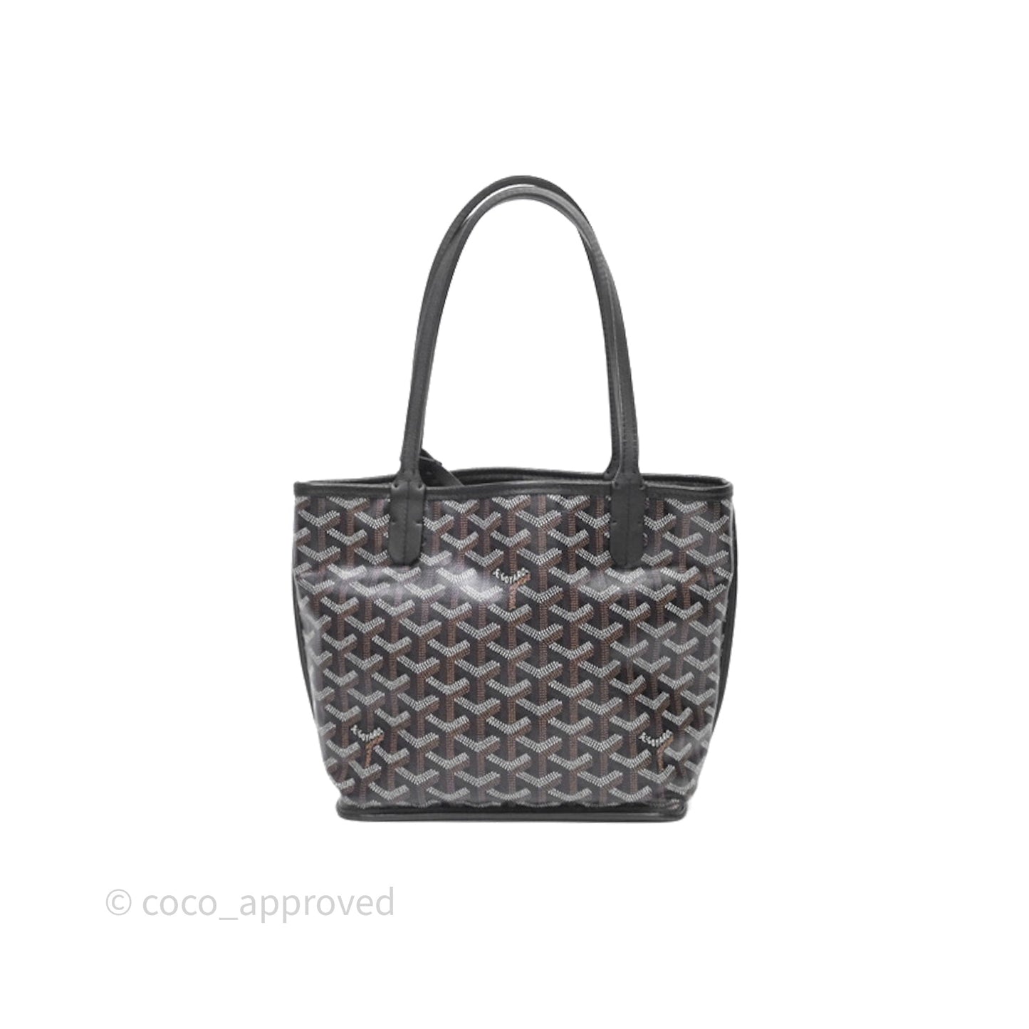 Goyard Anjou Mini Bag Goyardine Canvas Black