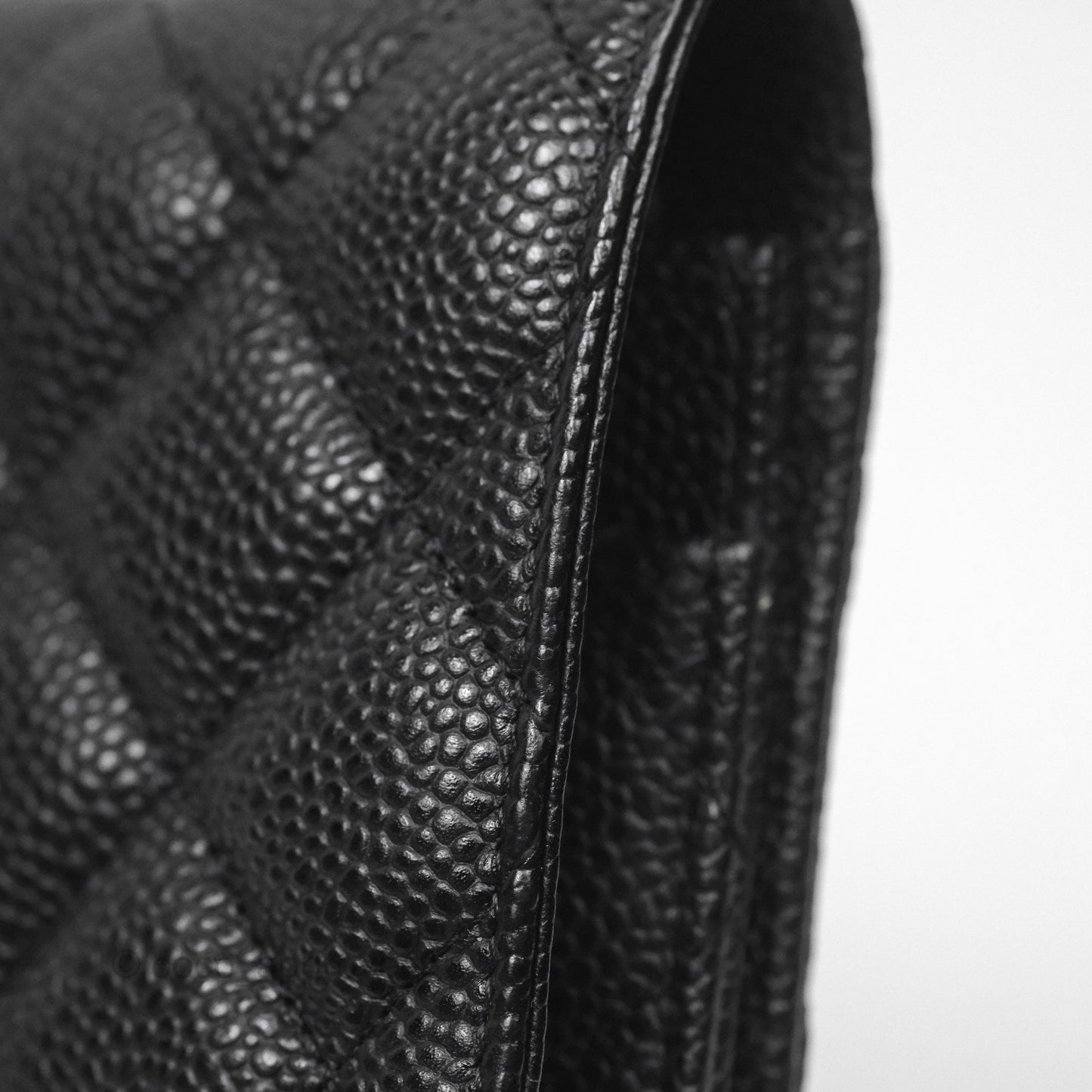 Chanel Classic Wallet On Chain WOC Quilted Black Caviar Gold Hardware