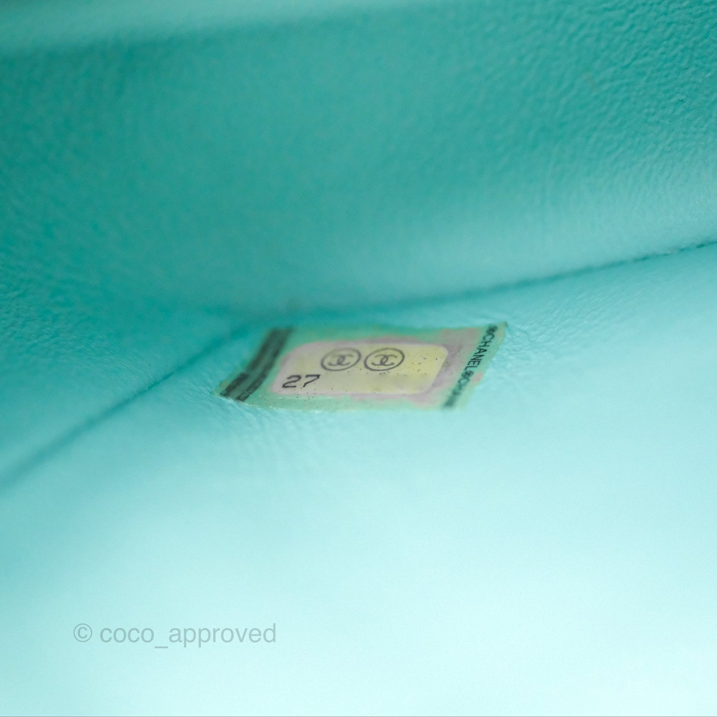 Chanel Quilted Mini Rectangular Flap Tiffany Blue Lambskin Silver Hardware