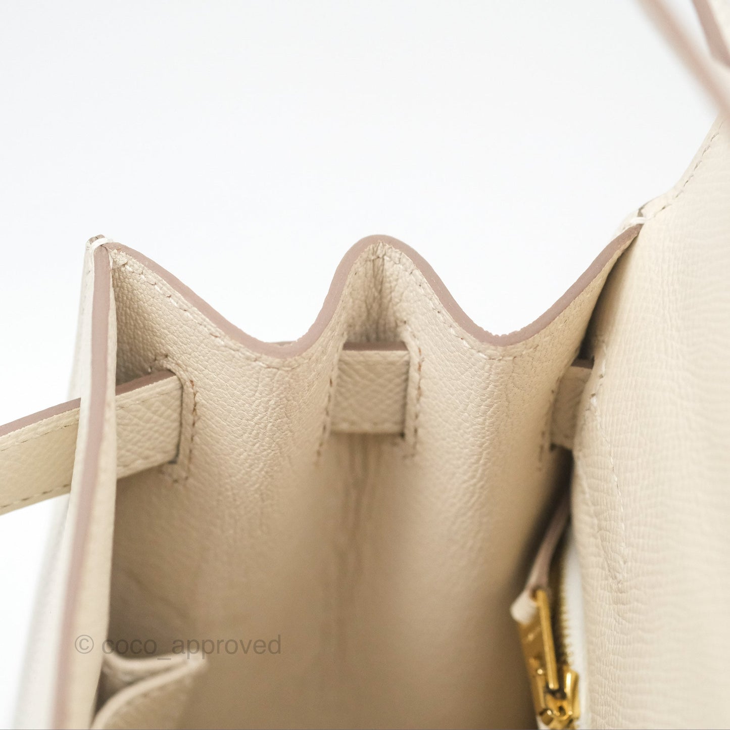 Hermès Kelly 28 Sellier Craie 10 Epsom Gold Hardware