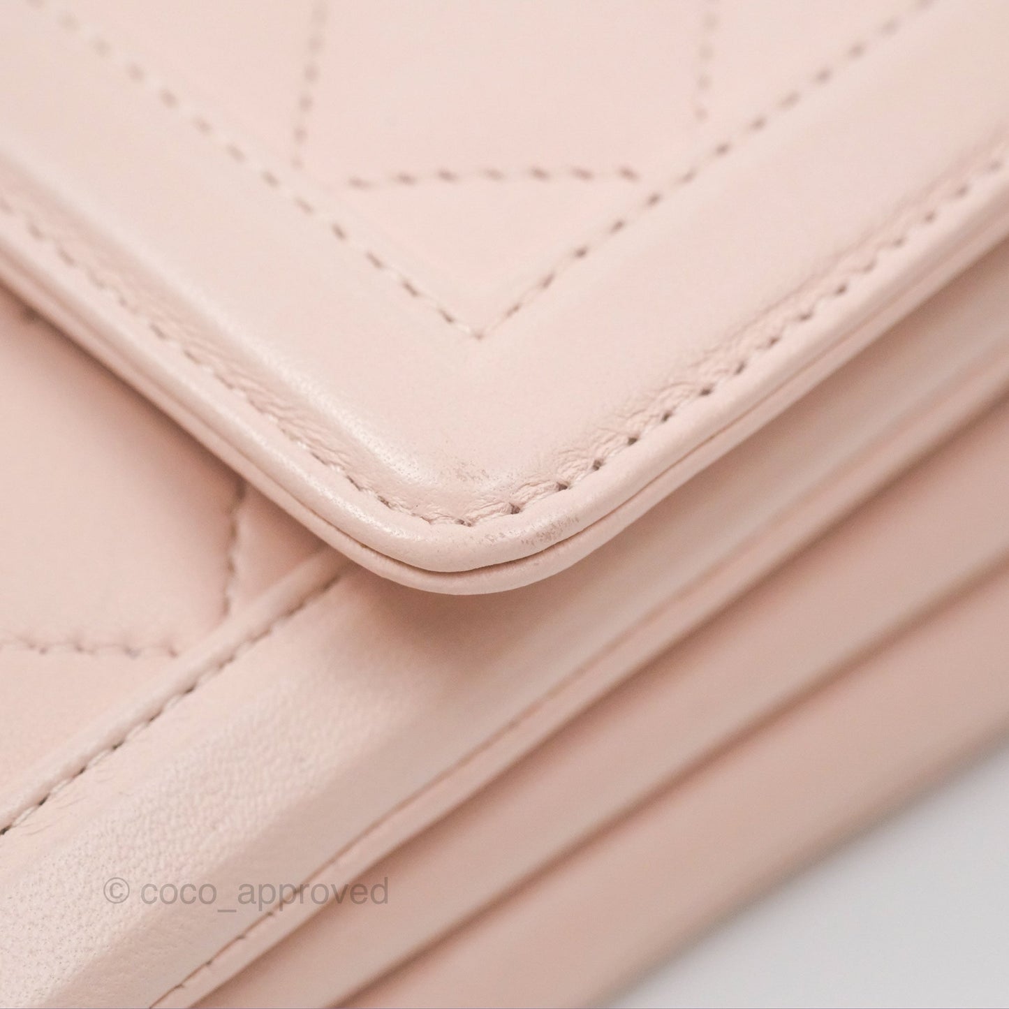 Chanel Flap Clutch With Chain Quilted Light Pink Lambskin Gold Hardware