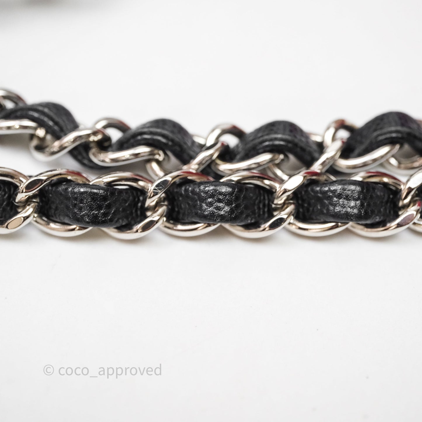 Chanel Mini Square Quilted Black Caviar Silver Hardware