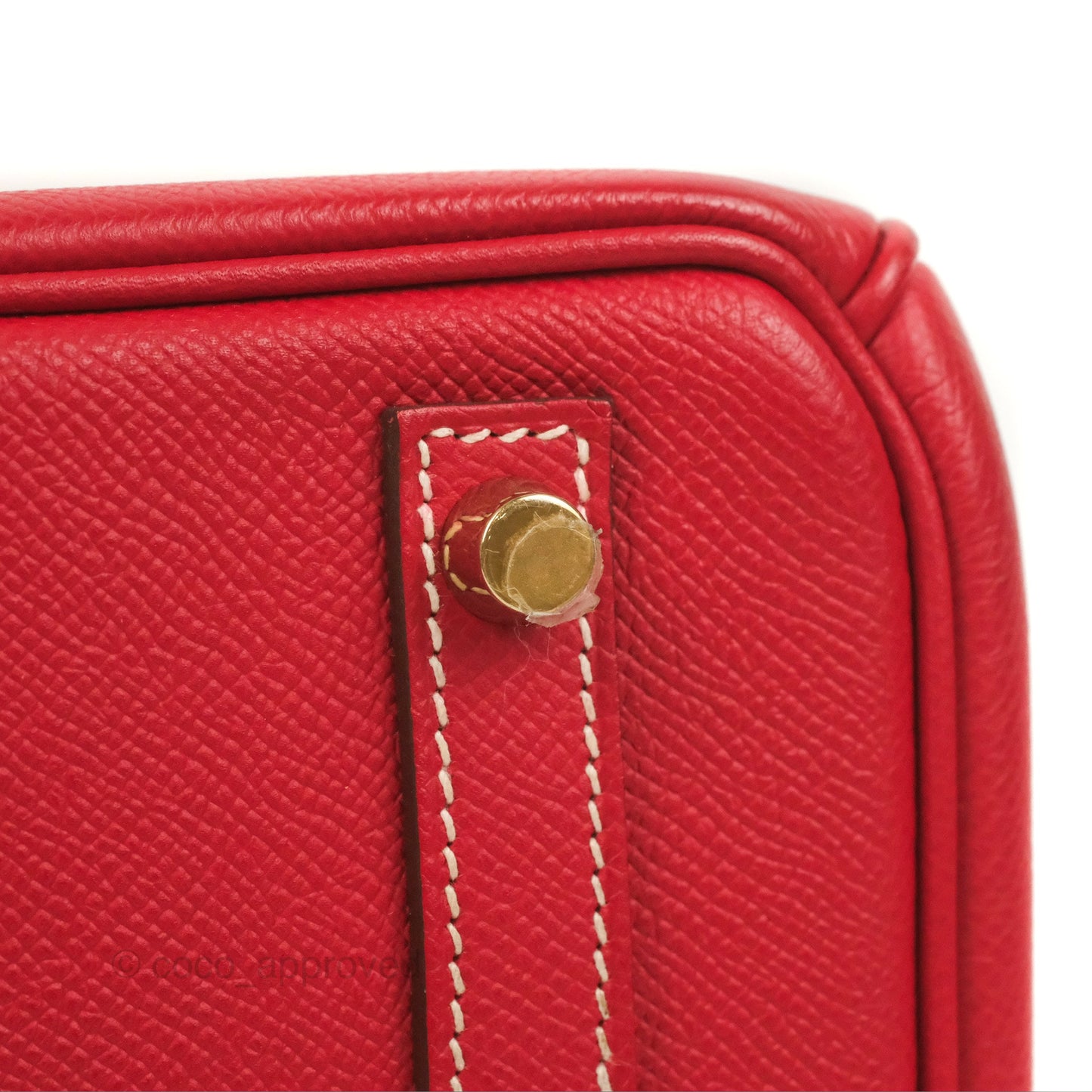 Hermès Candy Birkin 30 Rouge Casque/Blue Thalassa Epsom Permabrass Hardware