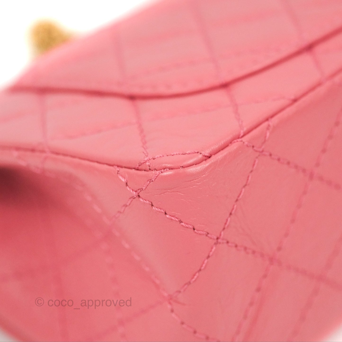 Chanel Mini Reissue 224 Pink Aged Calfskin Aged Gold Hardware
