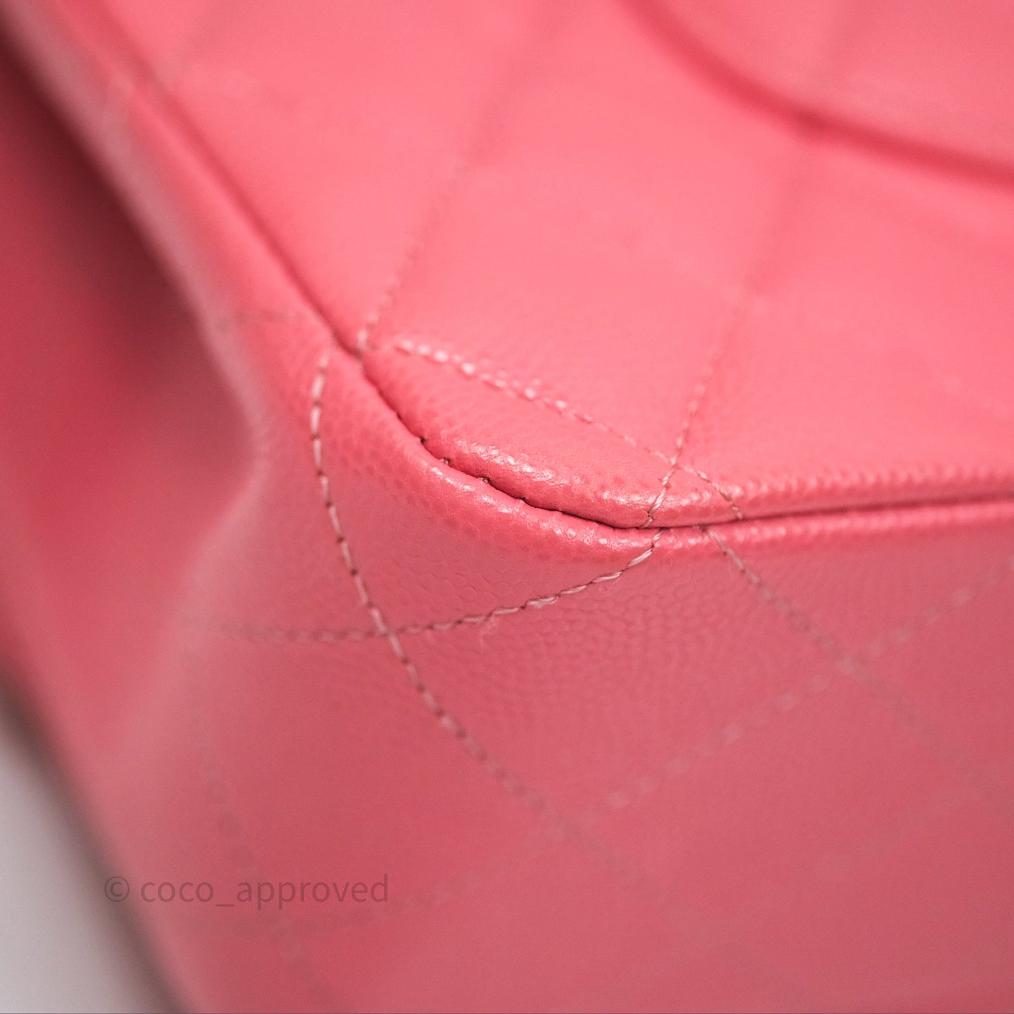 Chanel Classic M/L Medium Flap Quilted Pink Caviar Gold Hardware