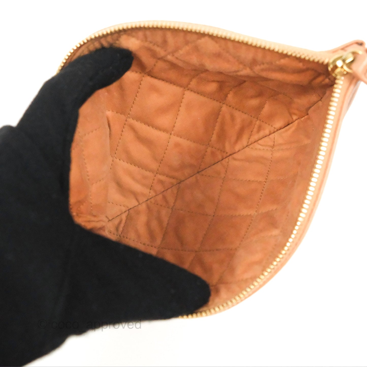Chanel 22 Small Caramel Beige Shiny Calfskin Aged Gold Hardware