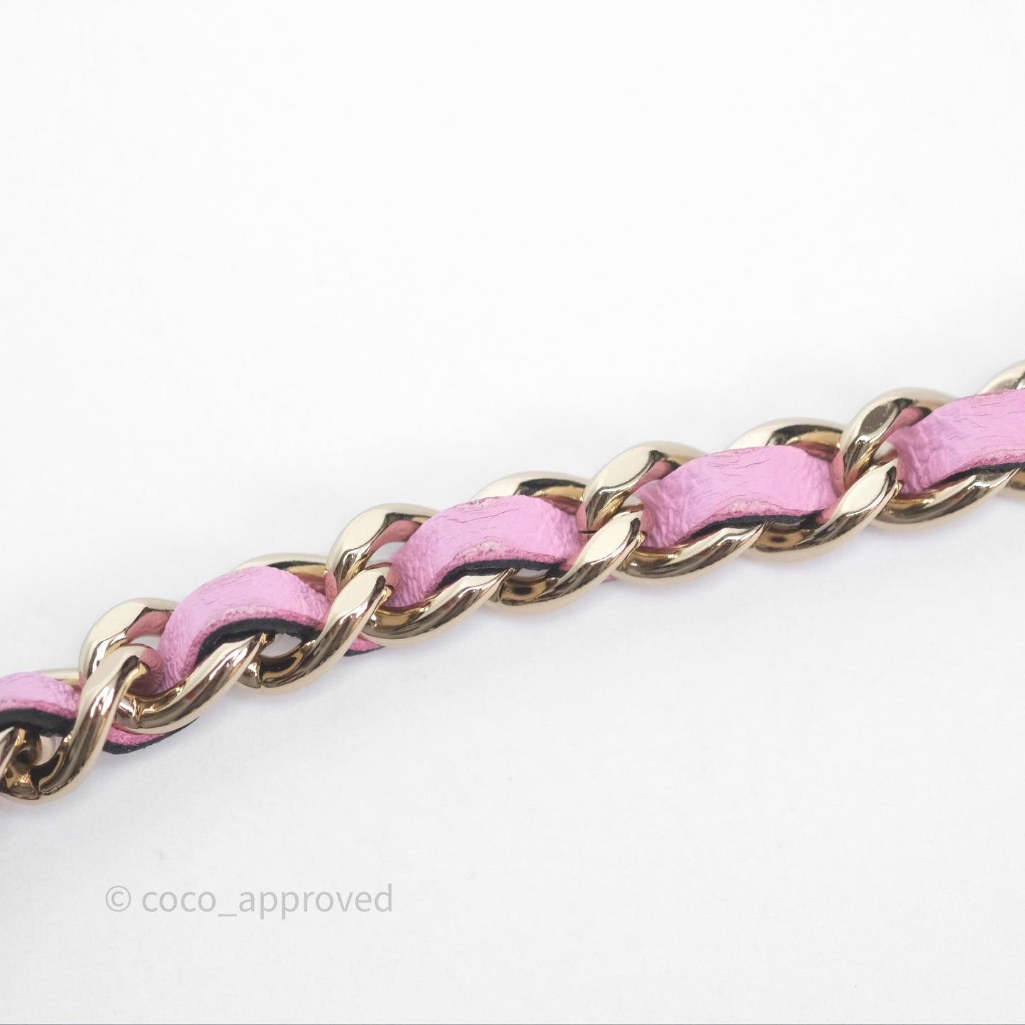 Chanel Mini Handle Clutch With Chain Pink/ Mint Lambskin Gold Hardware 23P