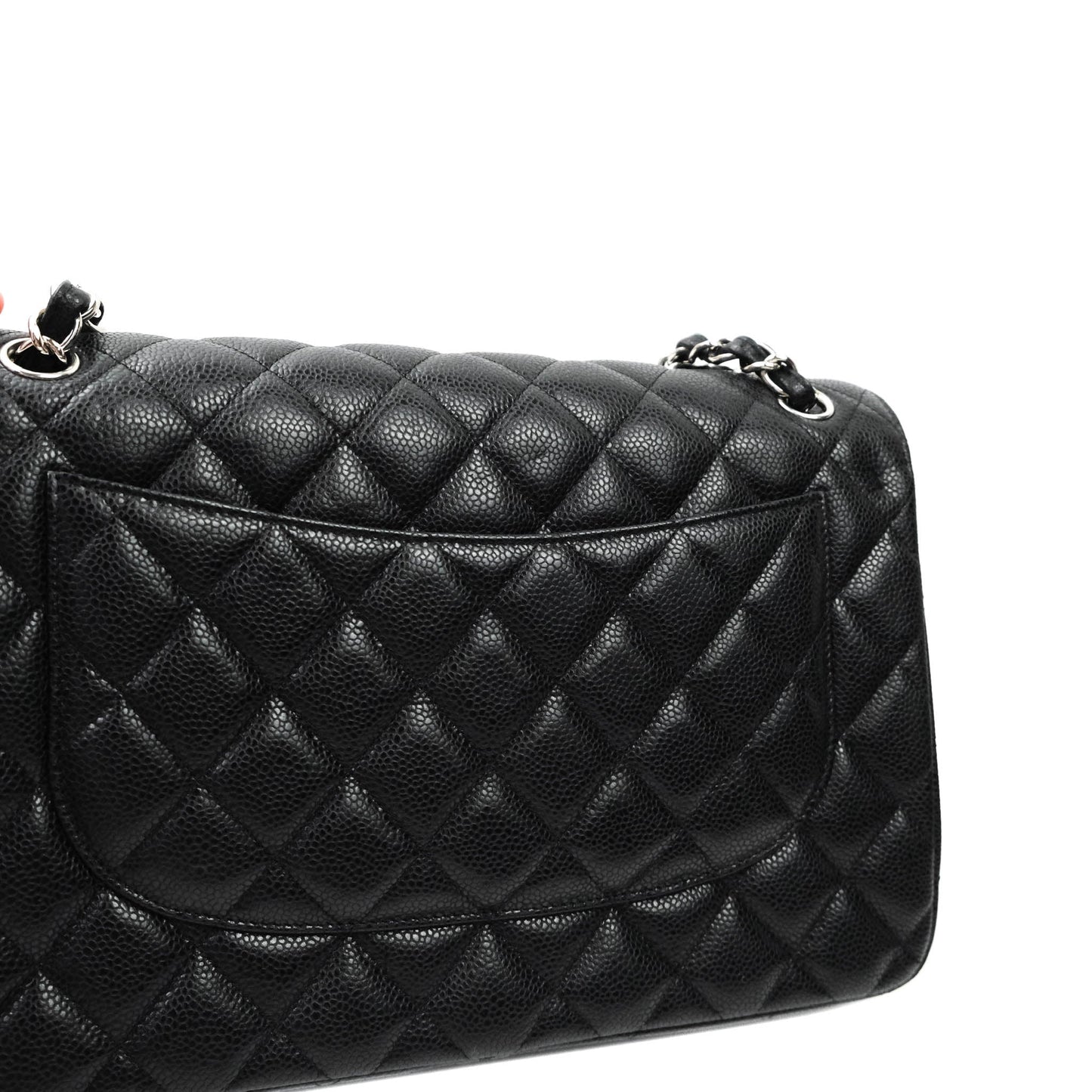 Chanel Jumbo Double Flap Black Caviar Silver Hardware⁣⁣