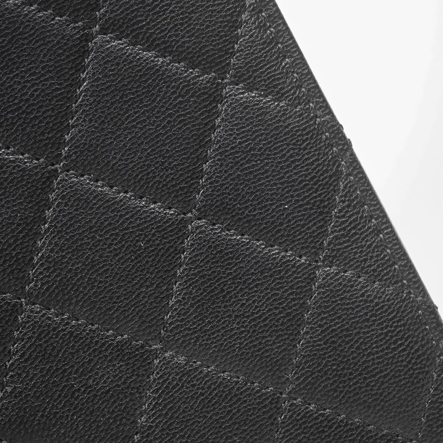 Chanel Quilted Chic Logo Pearls Flap Black Goatskin Aged Gold Hardware