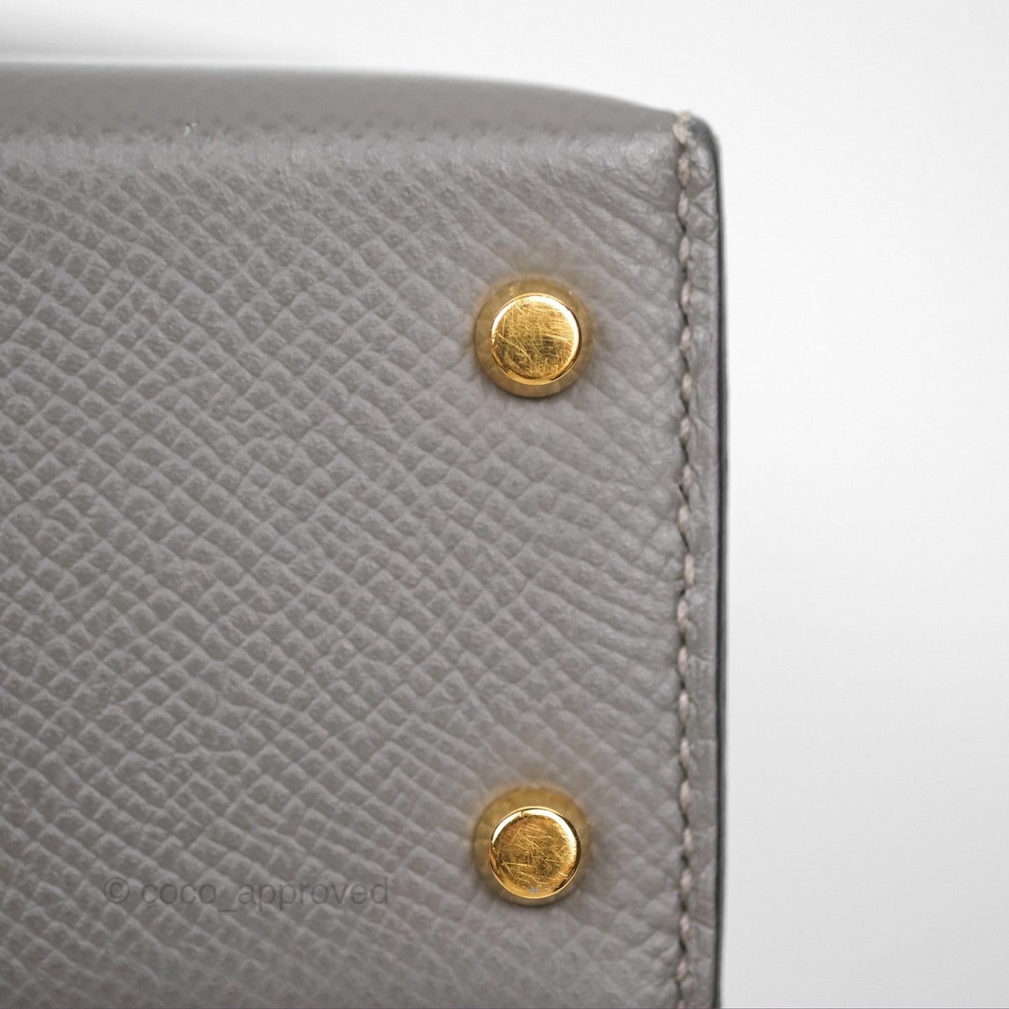 Hermès Mini Kelly II Gris Meyer 0L Epsom Gold Hardware