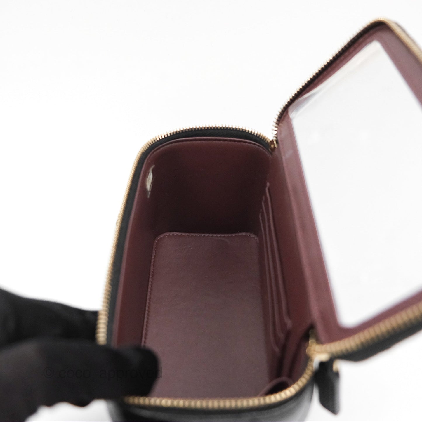 Chanel Vanity Rectangular Black Caviar Gold Hardware