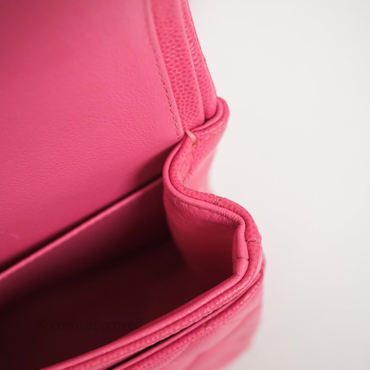 Chanel Small Classic Flap Quilted Hot Pink Caviar Gold Hardware