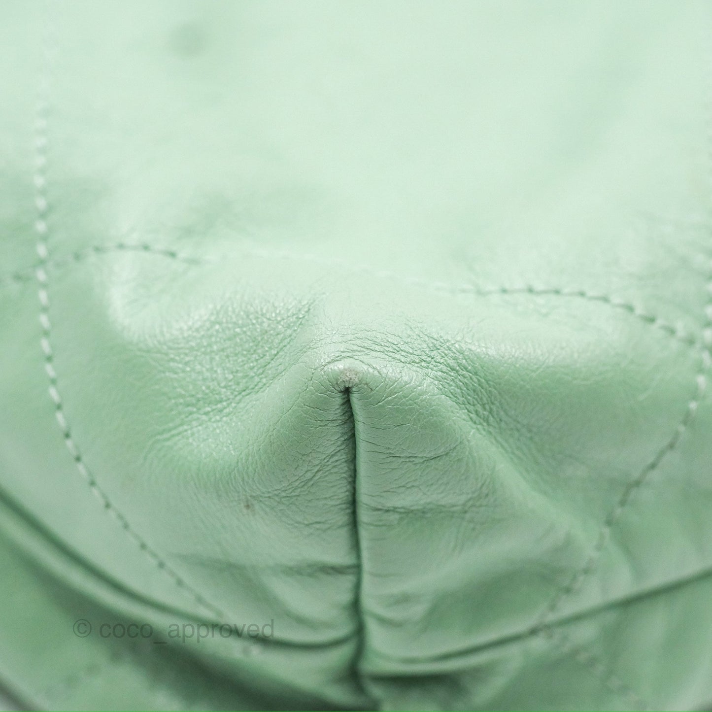 Chanel 22 Small Mint Green Shiny Calfskin Aged Gold Hardware