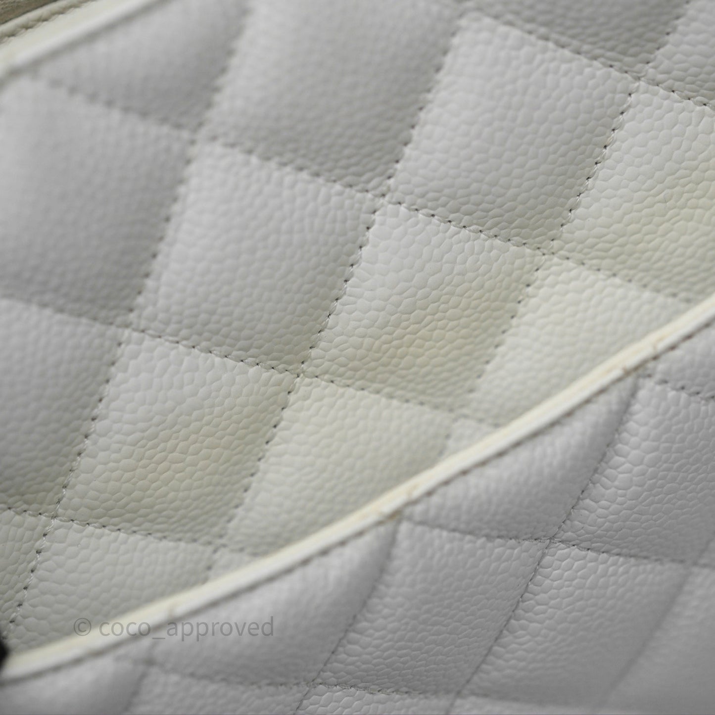 Chanel GST White Caviar Silver Hardware