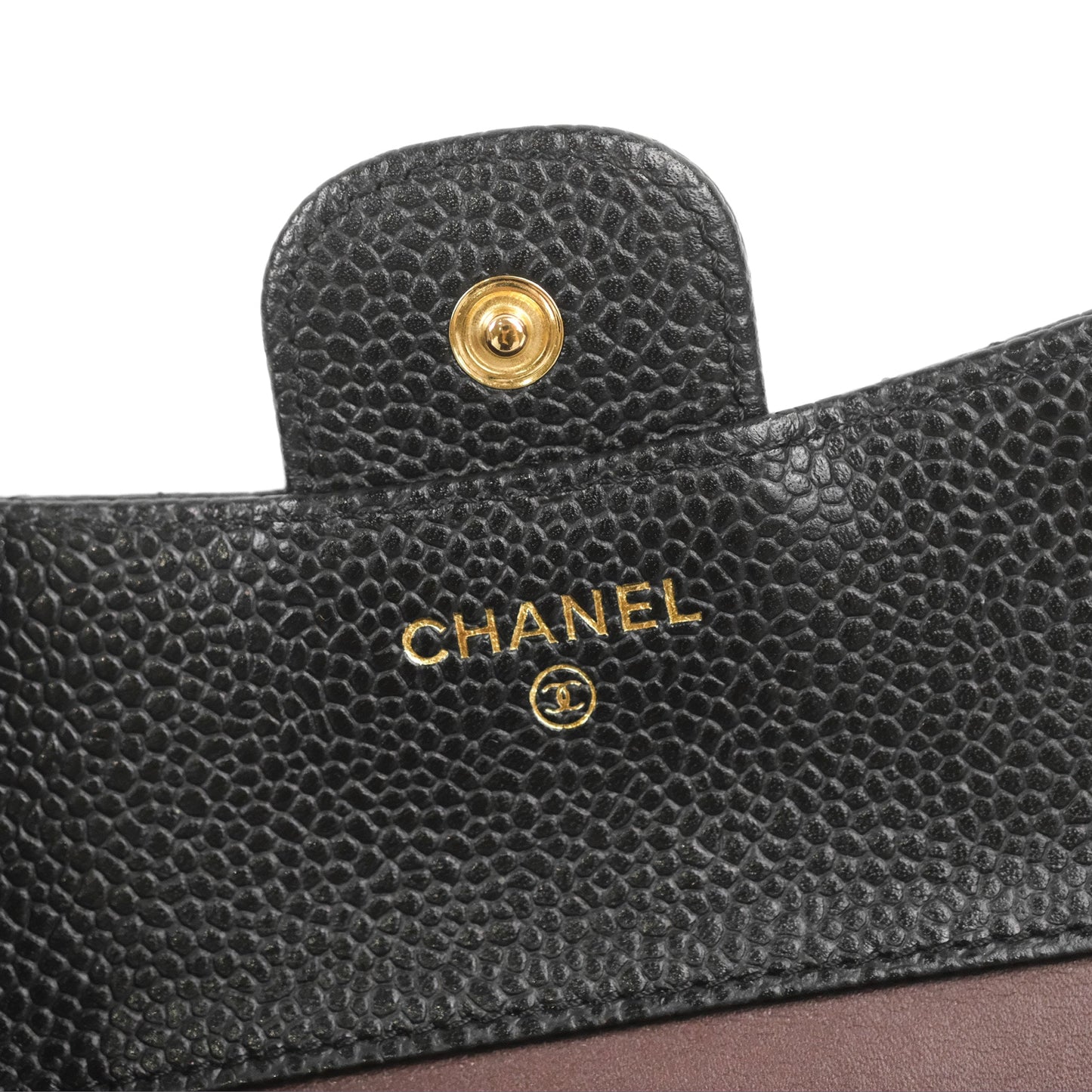 Chanel Classic Short Flap Wallet Black Caviar Gold Hardware