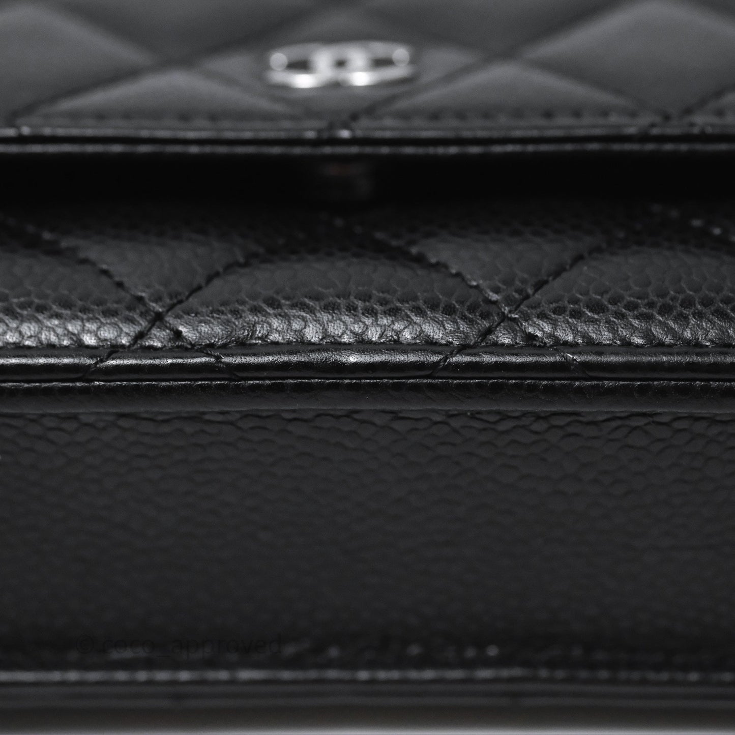 Chanel Quilted WOC Black Caviar Silver Hardware
