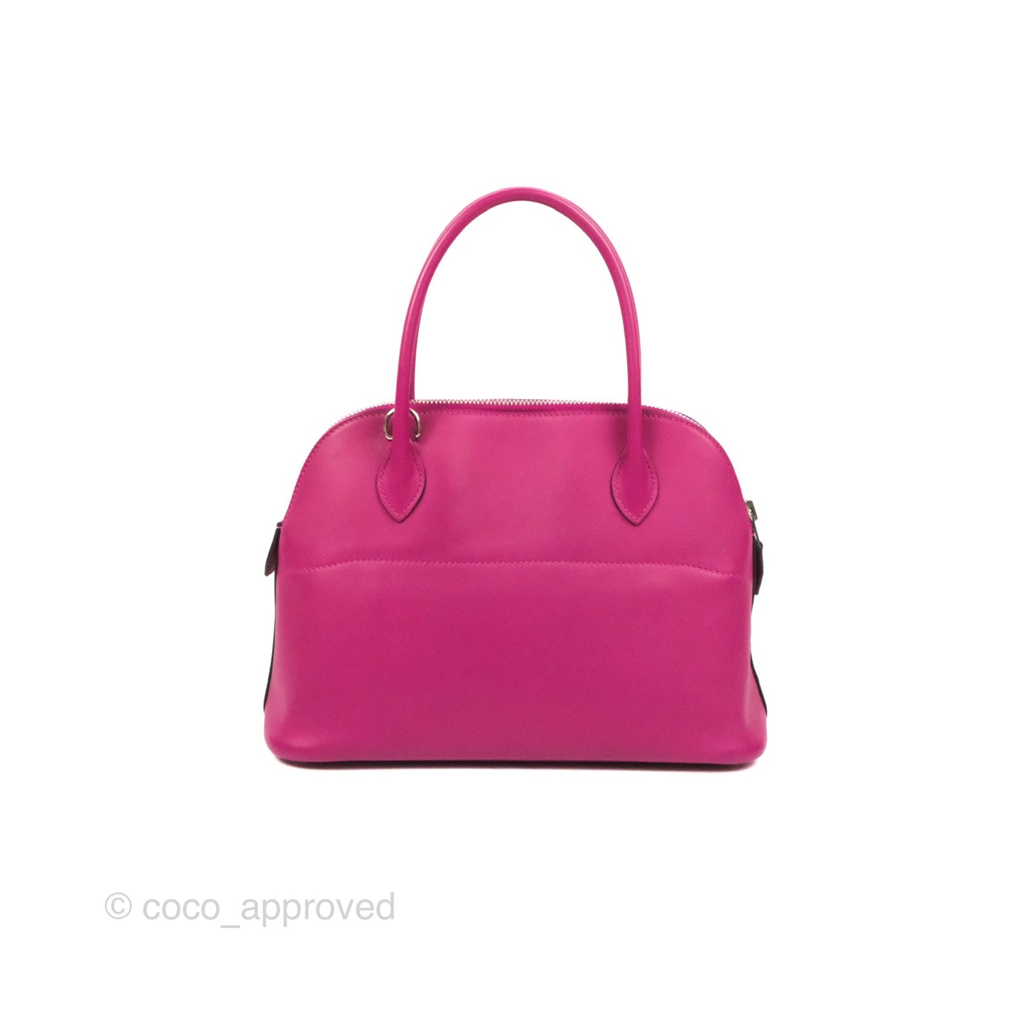 Hermès Bolide 27 Rose Pourpre Swift Palladium Hardware