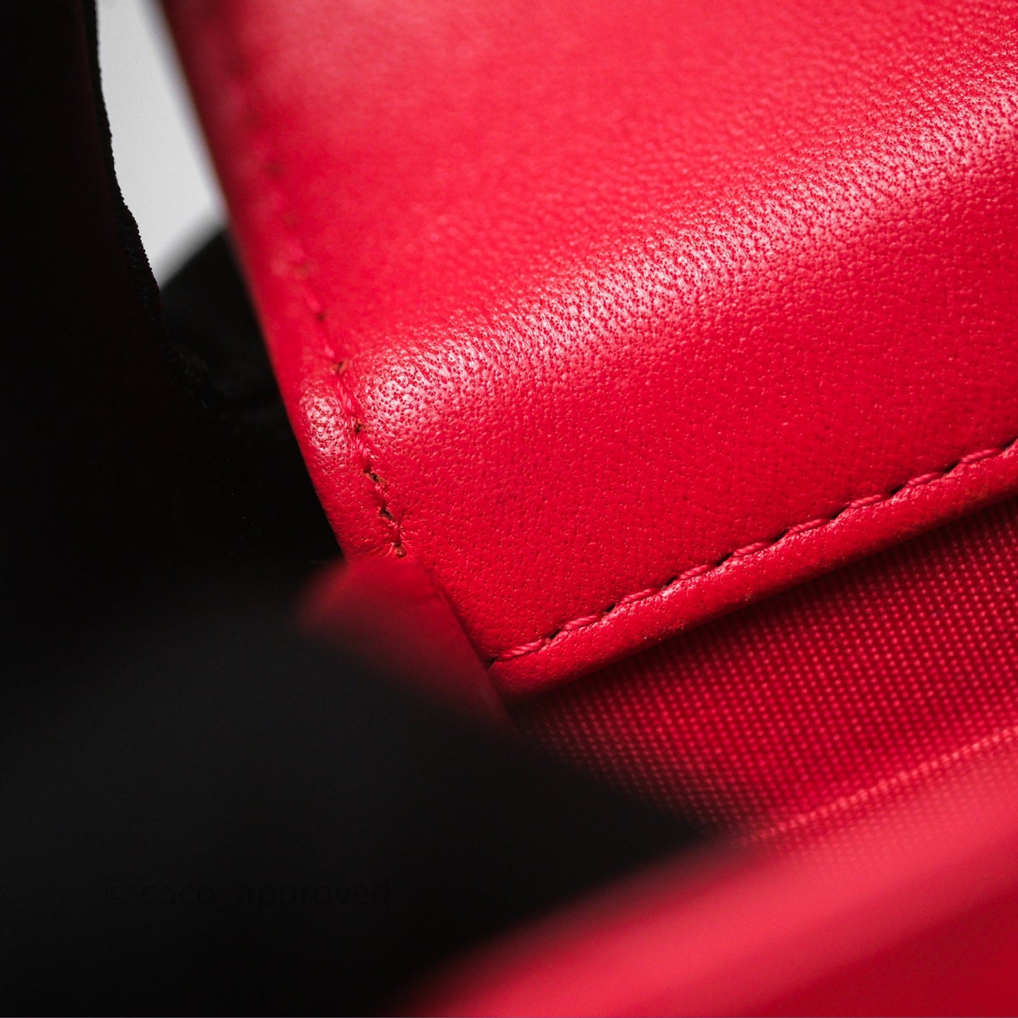 Chanel Mini Quilted Trendy CC Clutch With Chain Red Lambskin Gold Hardware
