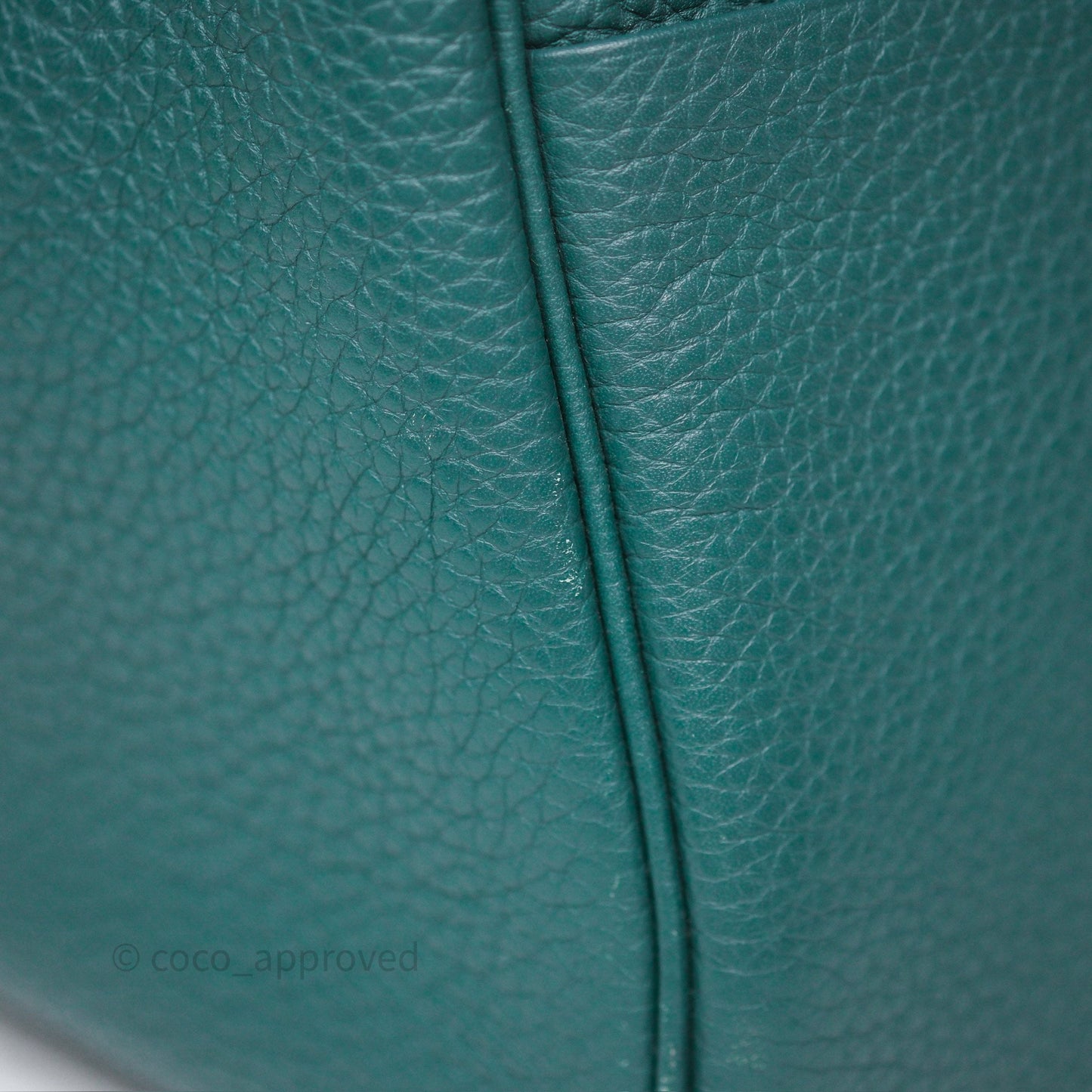 Hermès Lindy 30 Malachite Z6 Clemence Palladium Hardware