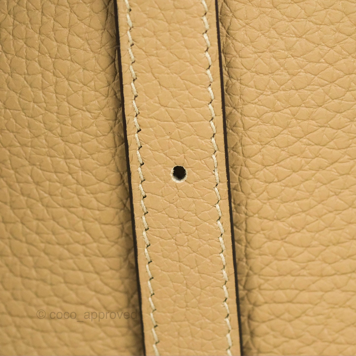 Hermès Halzan 25 Trench/Etoupe Clemence Gold Hardware