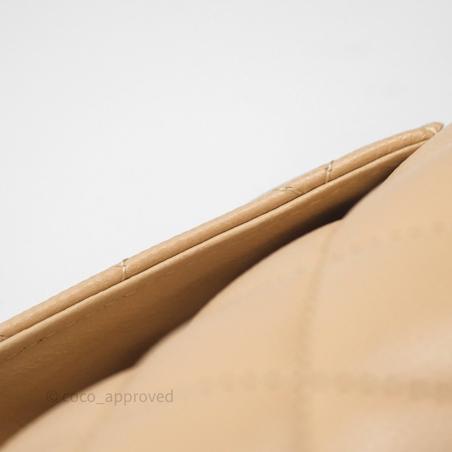 Chanel Classic Small S/M Quilted Flap Beige Caviar Gold Hardware