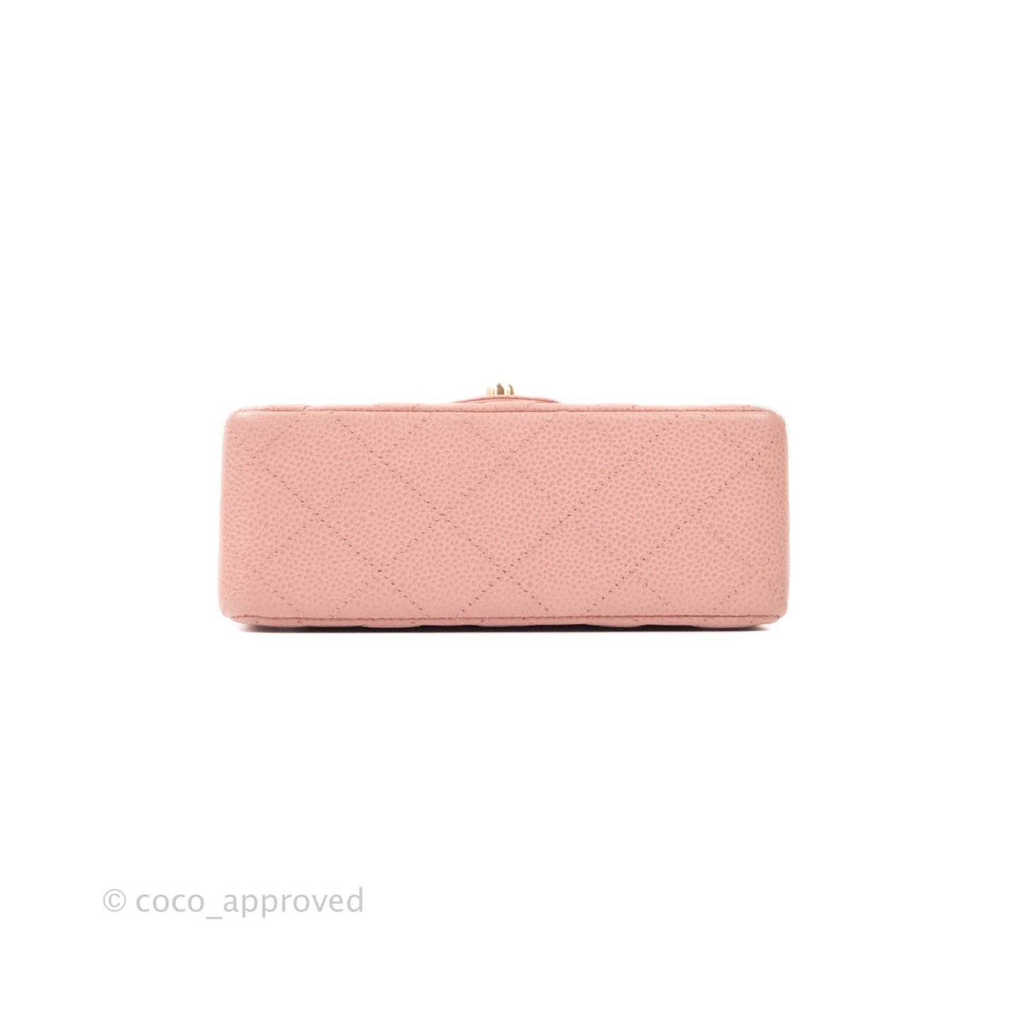 Chanel Quilted Vintage Mini Square Flap Pink Caviar 24K Gold Hardware